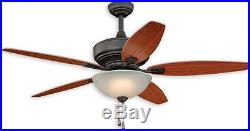 52 Bronze LED Ceiling Fan with Light Kit with Reversible Motor
