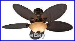 52 Brush Cocoa 3 Light Indoor/Outdoor Ceiling Fan with Light Kit