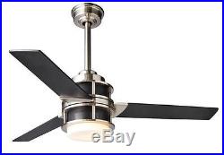 52 Brushed Nickel 1 Light Ceiling Fan with Light Kit