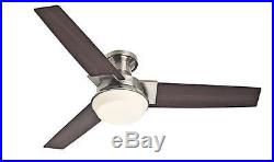 52 Brushed Nickel 2 Light Indoor Ceiling Fan with Light Kit Special 3 Blade