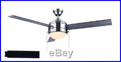 52 Brushed Nickel LED Indoor/Outdoor Ceiling Fan with Light Kit