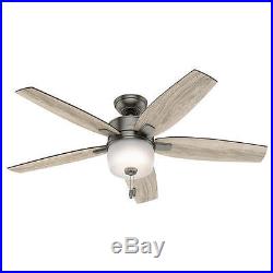 52 Brushed Slate 2 Light Indoor/Outdoor Ceiling Fan with Light Kit