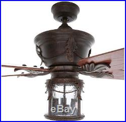 52 Ceiling Fan Light Kit Indoor Outdoor Blades Wall Control Bronze Flush Mount