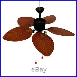 52 Ceiling Fan with Light 5 Blades Antique Brown Reversible Remote Control Kit