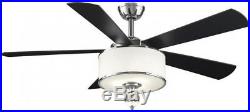 52 Ceiling Fan with Light Kit and Remote Downrod Mount Indoor Polished Chrome