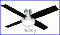 52 Contemporary Hunter Ceiling Fan with LED Light Kit and Remote Control