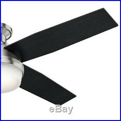52 Contemporary Hunter Ceiling Fan with LED Light Kit and Remote Control
