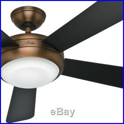 52 Hunter Brushed Bronze ENERGY STAR Ceiling Fan with Light Kit Remote Control