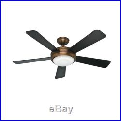 52 Hunter Brushed Bronze ENERGY STAR Ceiling Fan with Light Kit Remote Control
