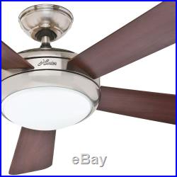 52 Hunter Brushed Nickel Ceiling Fan with Light Kit Remote Control Ships Free