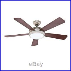 52 Hunter Brushed Nickel Ceiling Fan with Light Kit Remote Control Ships Free