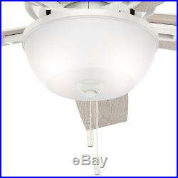 52 Hunter Low Profile Ceiling Fan with LED Light kit in Fresh White