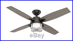 52 Hunter Outdoor Ceiling Fan, Noble Bronze Light Kit and Remote Control