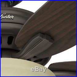 52 Hunter Premier Bronze Ceiling Fan with a Cased White CFL Light Kit, 5 Blade