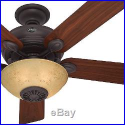 52 Hunter Traditional New Bronze Ceiling Fan- Bowl Light Kit & Remote Control