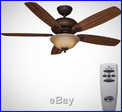 52 In. Indoor Venetian Bronze Ceiling Fan With Light Kit And Remote Control New