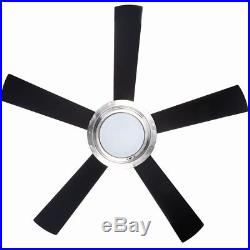52 Inch Indoor Brushed Nickel Ceiling Fan with Light Kit Remote Control Electric