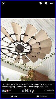52 OUTDOOR Windmill Ceiling Fan by Quorum Now Light kit Compatible