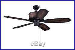 52 Textured Black 3 Light Rustic Lodge Ceiling Fan with Light Kit
