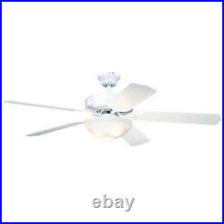 52 White 2 LED Indoor Ceiling Fan with Light Kit