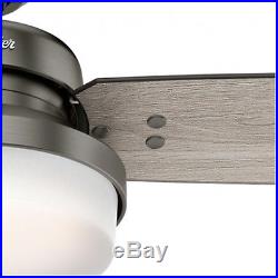 52-in Brushed Slate Downrod/Close Mount Indoor Ceiling Fan Light Kit Remote New