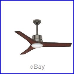 52-in Brushed Slate Downrod Close Mount Indoor Outdoor Ceiling Fan Light Kit