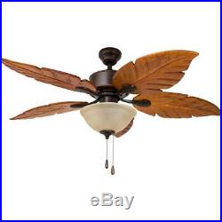 52-in Downrod Ceiling Fan With Light Kit LED Indoor/Outdoor Oil Rubbed Bronze