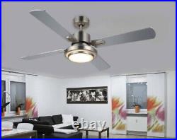52 in. LED Indoor Brushed Nickel Ceiling Fan with Light Kit and Remote Control