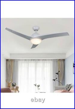 52 in. LED Indoor White Ceiling Fan with Light Kit and Remote Control