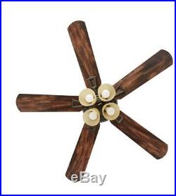 52 in. Smart Ceiling Fan with LED Light Kit and WINK Hub Remote Control, Bronze