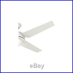 52-in White Downrod Mount Indoor Ceiling Fan Light Kit Remote ENERGY STAR Home