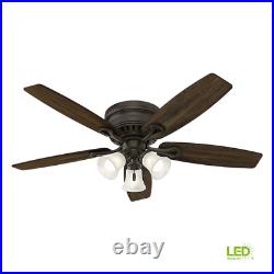 52in Ceiling Fan With Light Kit LED Oakhurst Bronze Low Profile Remote Control