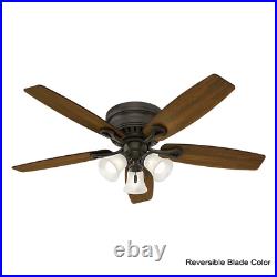 52in Ceiling Fan With Light Kit LED Oakhurst Bronze Low Profile Remote Control
