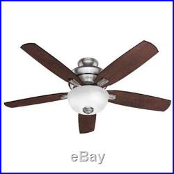 54 Brushed Nickel 3 Light Indoor Ceiling Fan with Light Kit