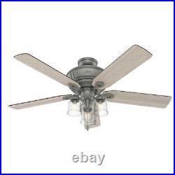 54 Matte Silver LED Indoor Ceiling Fan with Light Kit