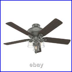 54 Matte Silver LED Indoor Ceiling Fan with Light Kit