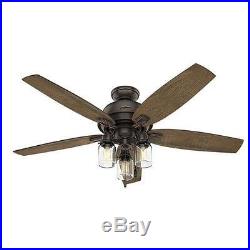 54 Onyx Bengal LED Light Indoor Ceiling Fan with Light Kit