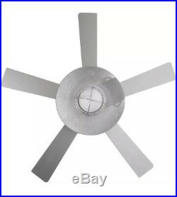 54 in Indoor/Outdoor Ceiling Fan LED Light Kit Remote Control Galvanized Steel