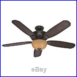 56 Hunter Onyx Bengal Ceiling Fan with Light Kit