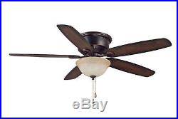 58 Oil Rubbed Bronze 2 Light Indoor Ceiling Fan with Light Kit