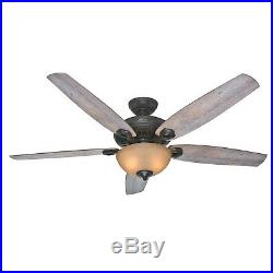 60 Hunter Brittany Bronze Ceiling Fan Bowl Light Kit with Toffee Glass