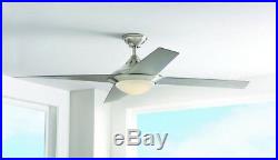 60 Inch Ceiling Fan Light Kit Remote Control LED Indoor Modern Brushed Nickel