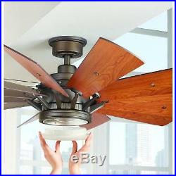 60 Large Ceiling Fan Dimmable LED Light Kit Remote Control Indoor Living Room