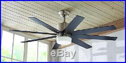 60 Large LED Ceiling Fan, Cool 9-Speed Remote Light Kit Casual Mission Nautical