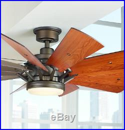 60 Large Modern LED CEILING FAN + REMOTE, Country Light Kit Quiet Cool 6 Speed