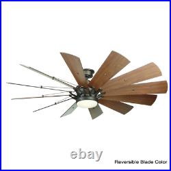 60 Led Indoor Espresso Bronze Modern Ceiling Fan Light Kit Handheld Remote