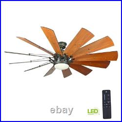60 Led Indoor Espresso Bronze Modern Ceiling Fan Light Kit Handheld Remote