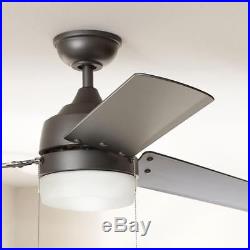 60 in. Indoor/Outdoor Natural Iron Ceiling Fan With Bulbs Light Kit & Warranty