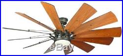 60 in. Large Ceiling Fan LED Indoor Light Kit Remote Control Espresso Bronze