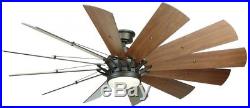 60 in. Large Ceiling Fan LED Indoor Light Kit Remote Control Espresso Bronze